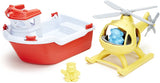 Green Toys Rescue Boat & Helicopter