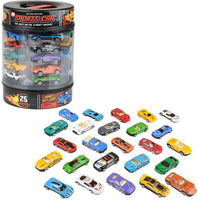 Die-Cast Car Set In Tire Carrying Tub - 25 piece set