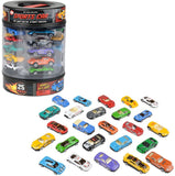 Die-Cast Car Set In Tire Carrying Tub - 25 piece set