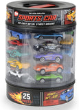 Die-Cast Car Set In Tire Carrying Tub - 25 piece set