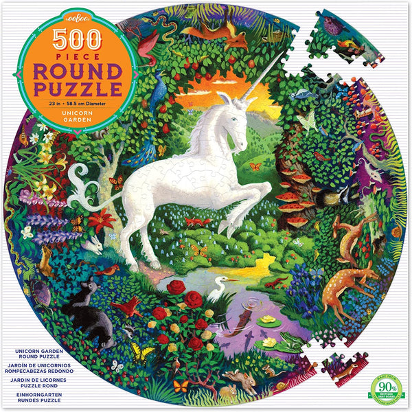 Unicorn Garden 500 Pc Round Puz