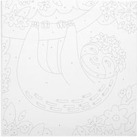Colorific Canvas Kit Paint by Number - Happy Sloth