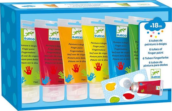 6 Finger Paint Tubes GÇô Classic