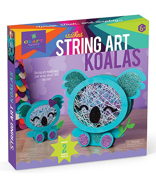 Craft-tastic Stacked String Art Koalas