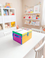 Storage Bin and Interactive Play-Mat for Magna-Tiles