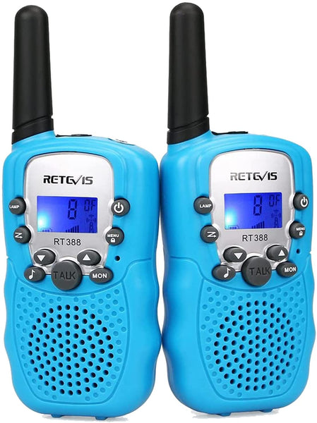 Retevis RT388 2 pcs Kids Walkie Talkies with Flashlight - Sky Blue