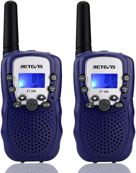 Retevis RT388 2 pcs Kids Walkie Talkies with Flashlight - Dark Blue